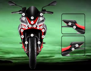 Paint Protection Kit: Aprilia Tuono 660 2021-2025