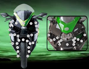 Paint Protection Kit: Kawasaki Ninja H2 SX SE 2022-2025