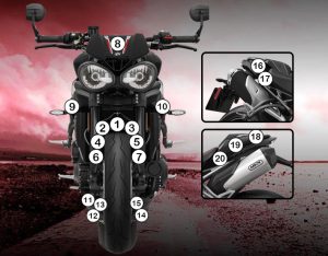 Paint Protection Kit: Triumph 1050 Speed Triple RS 2018-2021