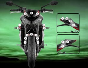 Paint Protection Kit: Triumph Street Triple R 2020-2022