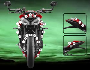 Paint Protection Kit: Triumph Street Triple 765 2023-2025