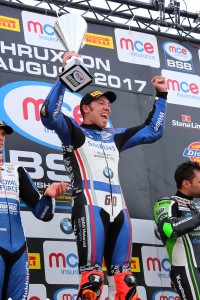 2017 British Superbike Championship, BSB R07, Thruxton, Hampshire, UK. 6th August 2017. Peter Hickman, Louth, Smiths Racing